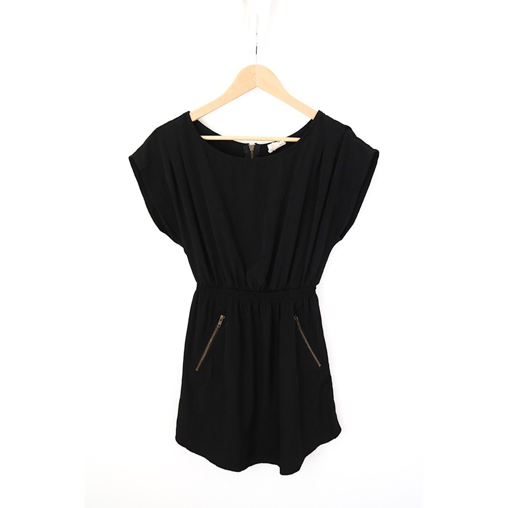 Satin Black Mini Dress - Picture 5 of 6